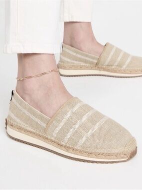 Rag & bone Beige Striped Espadrille Slip-On Shoes flat - Women size 6